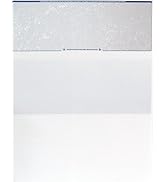 Endoc Computer Check Paper - 50 Pack - Blank Stock Check on Top and Stub on Bottom - Security Fea...