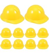 Abaodam Yellow Construction Hats 10Pcs Soft Plastic Mini Construction Party Hat for Doll Dress Up...