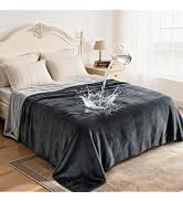 gogobunny Waterproof Reversible Flannel Blanket for Sofa Couch Bed, 60" x 80" Leakproof Spill-Pro...