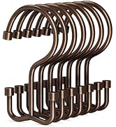 Goowin Shower Curtain Hooks, Shower Curtain Rings, Durable Rust Proof Shower Curtain Hangers, Dou...
