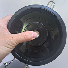 Open the Lid & Push Out the White Degassing Valve