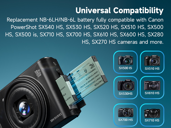 Canon PowerShot SX500 IS Battery