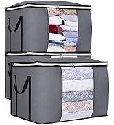 SLEEPING LAMB 100L Large Comforter Storage Bag for Closet Clothes Storage Containers for Duvets B...