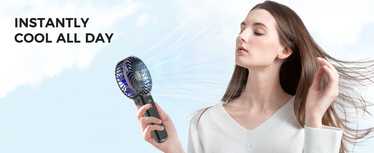 portable handheld fan