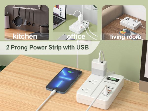 2 prong power strip