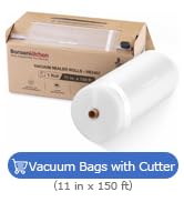 Bonsenkitchen 11” x 150’ Vacuum Sealer Bags Rolls with Cutter for Food Storage, Commercial Grade,...