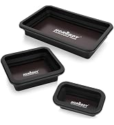 HORUSDY 3-Piece Magnetic Parts Tray Set, Tool Trays for Storage Organizer Screw, Bolts, Washers, ...