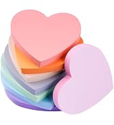 Heart Sticky Notes 640 Sheets, 8 Pads Cute Heart Shape Post it Notes, Strong Adhesive Post, Clean...