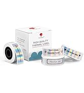 Phomemo Silver Laser Thermal Label Tape Adhesive Label for Q31/D30 Label Makers, Black Text, 2/5"...