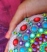 Mandala Dotting Tools Kit with Acrylic Paints and Reusable Stencils - Dot Art Set for Rock Painti...