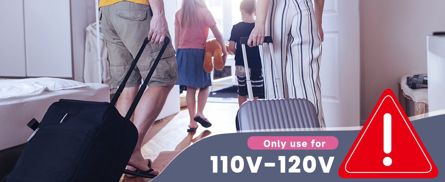 Steamer for 110V-120V only - check voltage before use!