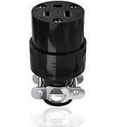 Muelnmey 1PCS Extension Cord Ends Electrical Replacement Connector NEMA 5-15R 15A 125V Black Shel...
