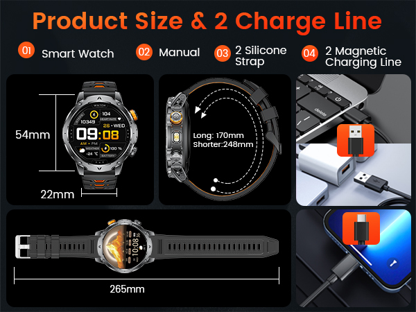 smart watch waterproof fitness watch for men outdoor watches for men