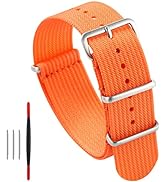 TACTICAL FROG Nylon Watch Band 18mm 20mm 22mm, One-Piece Waterproof Military Watch Straps Replace...