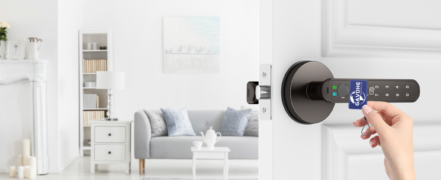 door knob fingerprint Grey