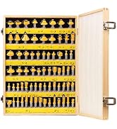 YONICO 70 Piece Set Router Bits 1/2 Shank- Tungsten Carbide Router Bit Set | Professional Wood Ro...