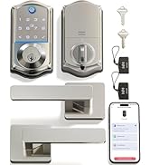 Veise VE017-B Fingerprint Smart Lock for Front Door, App Control, 7-in-1 Keyless Entry Deadbolt w...