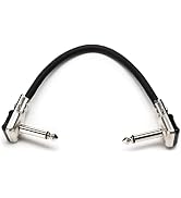 Hosa HGFP-000.5 Pro Guitar Patch Cable, REAN Low-profile Right-angle to Same, 6 Inches