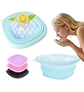 EBIGIC Face Bowl for Ice with Built-in IceTray,Collapsible Silicone Face Ice Bowl – Cold Plunge T...