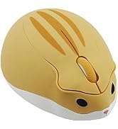 2.4GHz Wireless Mouse Cute Hamster Shape Less Noice Portable Mobile Optical 1200DPI USB Mice Cord...
