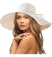 HEEHIPOO Women's Sun Hat Wide Brim UV Protection Beach Hat