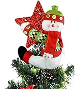 Christmas Tree Topper Snowman,Unique Holiday Xmas Decorations Funny Home Decor,Also Be Used As Cu...