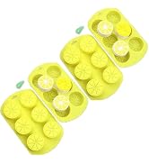 2Pcs Fruit Shaped Silicone Molds, 3D Lemon Fondant Mold Chocolate Candy Biscuit Sugar Baking Mold...