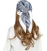 RIIQIICHY Head Scarf Like Silk Satin Hair Scarf for Women Sleeping Square Designer Scarf for Hair...