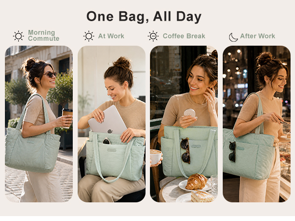 puffer tote bag