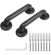 Rackickyer Shower Grab Bar,2 Pack 12 Inch 1.25" Diameter Non-Slip Grips Bathroom Bars with Glow-i...