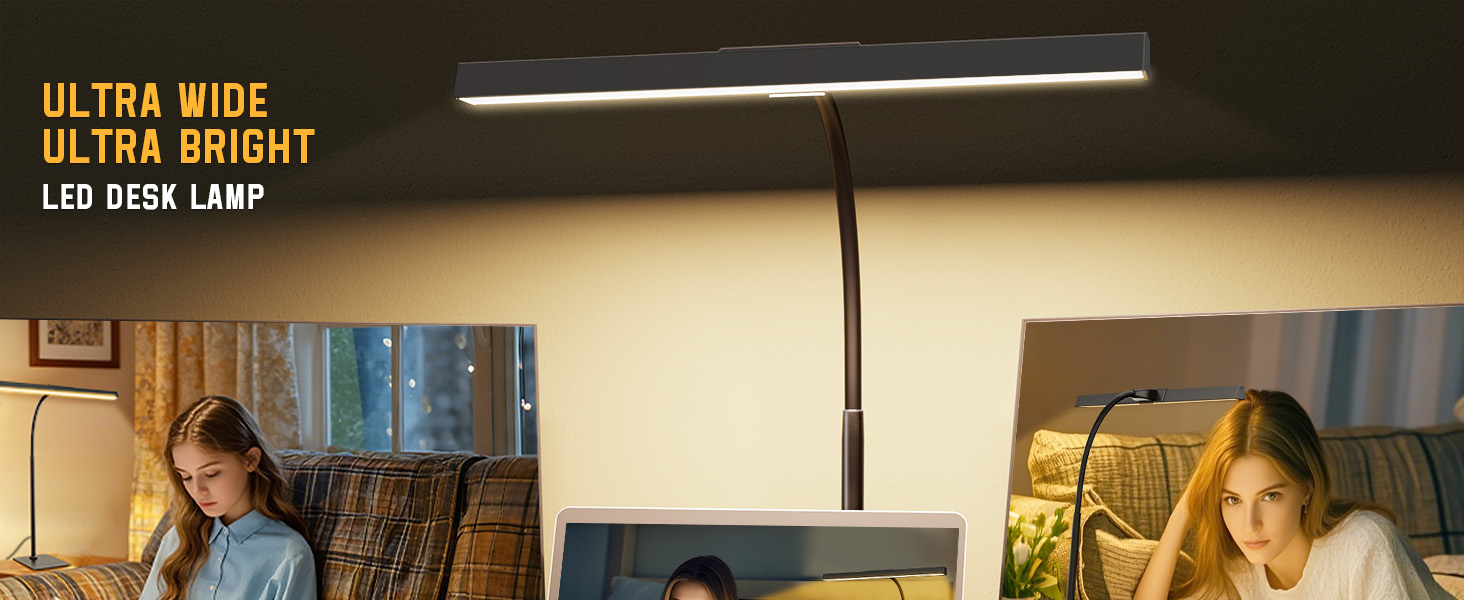 LED Desk Lamp for Home Office Black