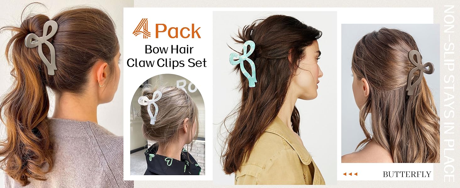 Elegant Bow Hair Claw Clip