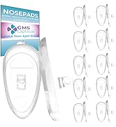 GMS Optical 11mm Short length/6mm Med wide- Silicone Tear drop screw in Eyeglass Repair Kit with ...