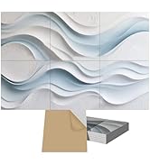 6 Pack Art Acoustic Panels, TEMGCUAM Self-Adhesive Sound Absorbing Wall Panels, 72"×48" Decorativ...