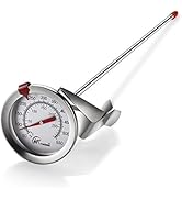 KT THERMO Candy/Deep Fry Thermometer with Instant Read,Dial Thermometer,12" Stainless Steel Stem ...