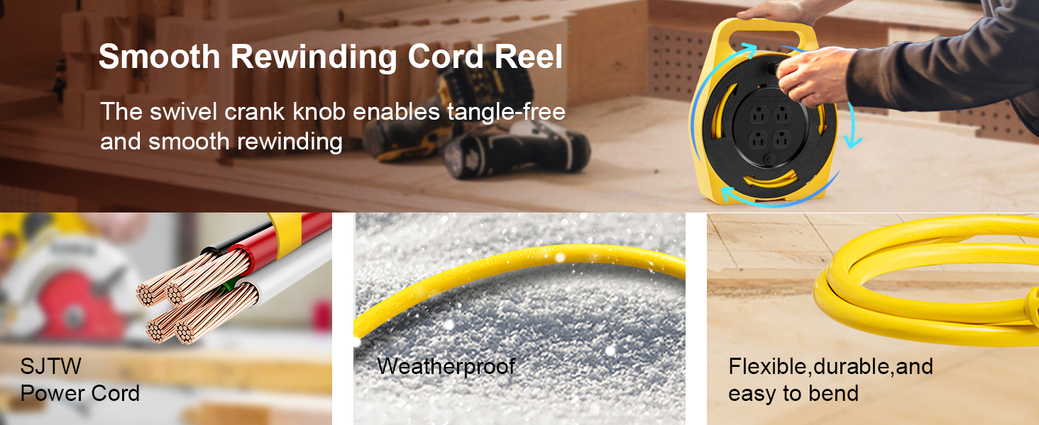 S+25FT Retractable Hand Wind Cord Reel-4