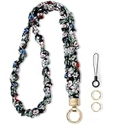 WEESMILE Stretchy Scrunchie Lanyard for ID Badges – Cute Neck Lanyard for Keys | Retractable Keyc...