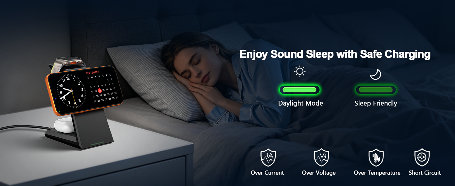 Enjoy sound sleep with safe charging