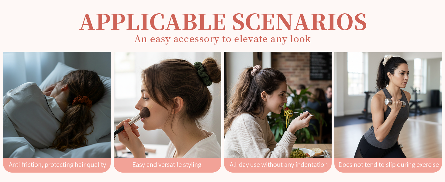fancy scrunchies for women