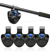 Linkstyle Fishing Bite Alarms, 4PCS Electronic Fish Bite Indicator, Fish Pole Clip On Alert Bells...