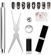 Plman Ring Magnet for Nails - Circle Cat Eye Magnet Set for Cat Eye Gel Polish, 3-Second Instant ...
