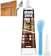 kuailaya Brown Silicone Caulk, Brown Caulking for Wood Waterproof Durable Strong Elastic Excellen...