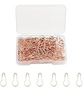Safety Pins Rose Gold Small Bulb Safety Pins 22mm/0.87inch 120 Pcs Gourd Safety Pins Calabash Pin...