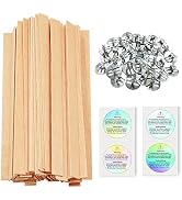 Visgaler 300 Pcs Upgrade Wooden Candle Wicks. Thickened Wood Wicks Made from Cherry Wood. Natural...