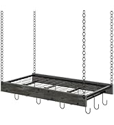 CHOEZON Hanging Pot Rack, Ceiling Mounted Pot Hanger, Vintage Pot Rack for Kitchen, Pot Storage O...