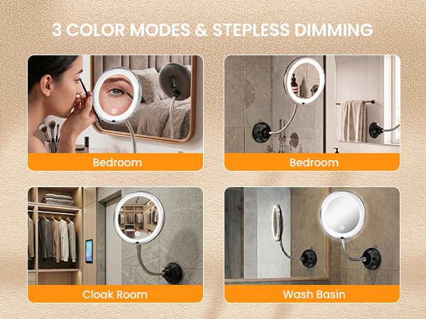 lighted makeup mirror with magnification