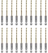 SALI Cobalt Drill Bit Set,20 Pack 1/8 Inch High Speed Steel Hex Shank Jobber Drill Bits, for Hard...