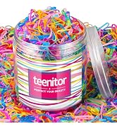 Teenitor 2000Pcs Elastic Hair Ties Toddler, Elastic Rubber Bands Baby Hair Ties, Multi Color Hair...