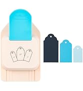 BAOFALI 3-in-1 Round Tag Punch 1.5/2/2.5 Inches Banner and Tag Shape Lever Action Craft Punch for...