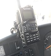 HYS Motorcycle Walkie Talkie Mount, Bike Two Way Radio Holder, Quick Install Handlebar Clip for B...